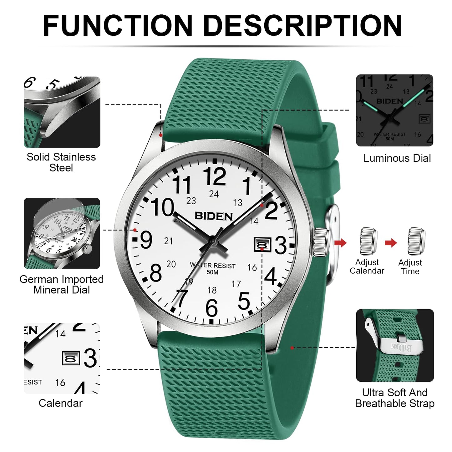 엘엔 렌친 아날로그 스포츠 30M 방수 유니섹스 너스 워치 | LN LENQIN Quartz Nurse Watch