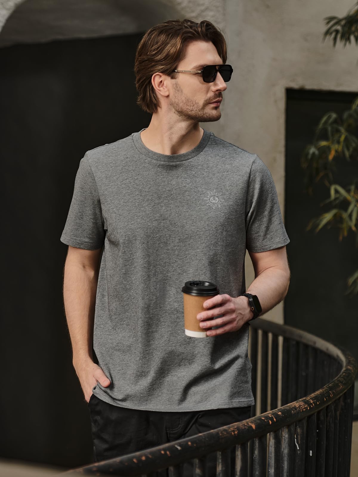 ALLZERO Men's Heavyweight Graphic Short Sleeve T-Shirt Relaxed Fit