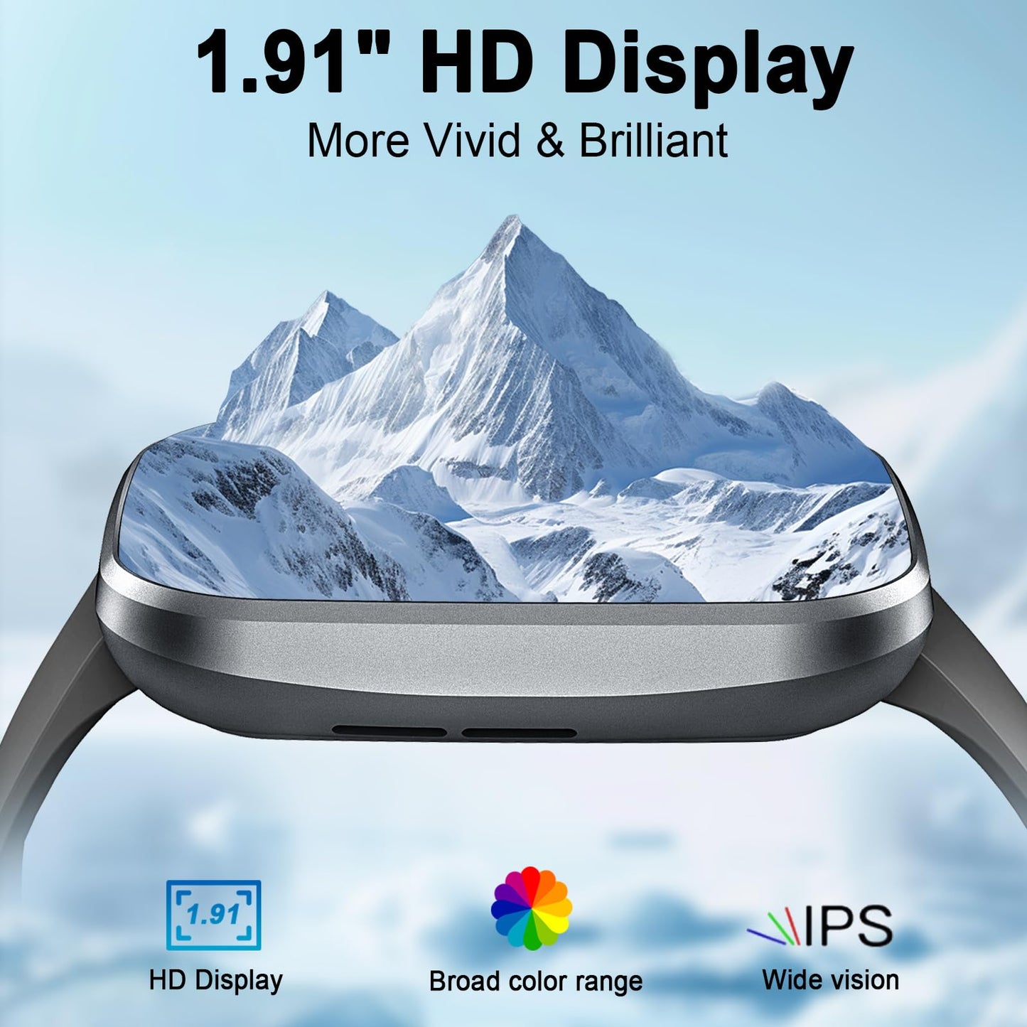 Soudorv T70-2026 1.91-inch Smartwatch Black Bluetooth Call IP68 Smart Watch 2026 NEW 1.91" Smartwatch for Men Women 