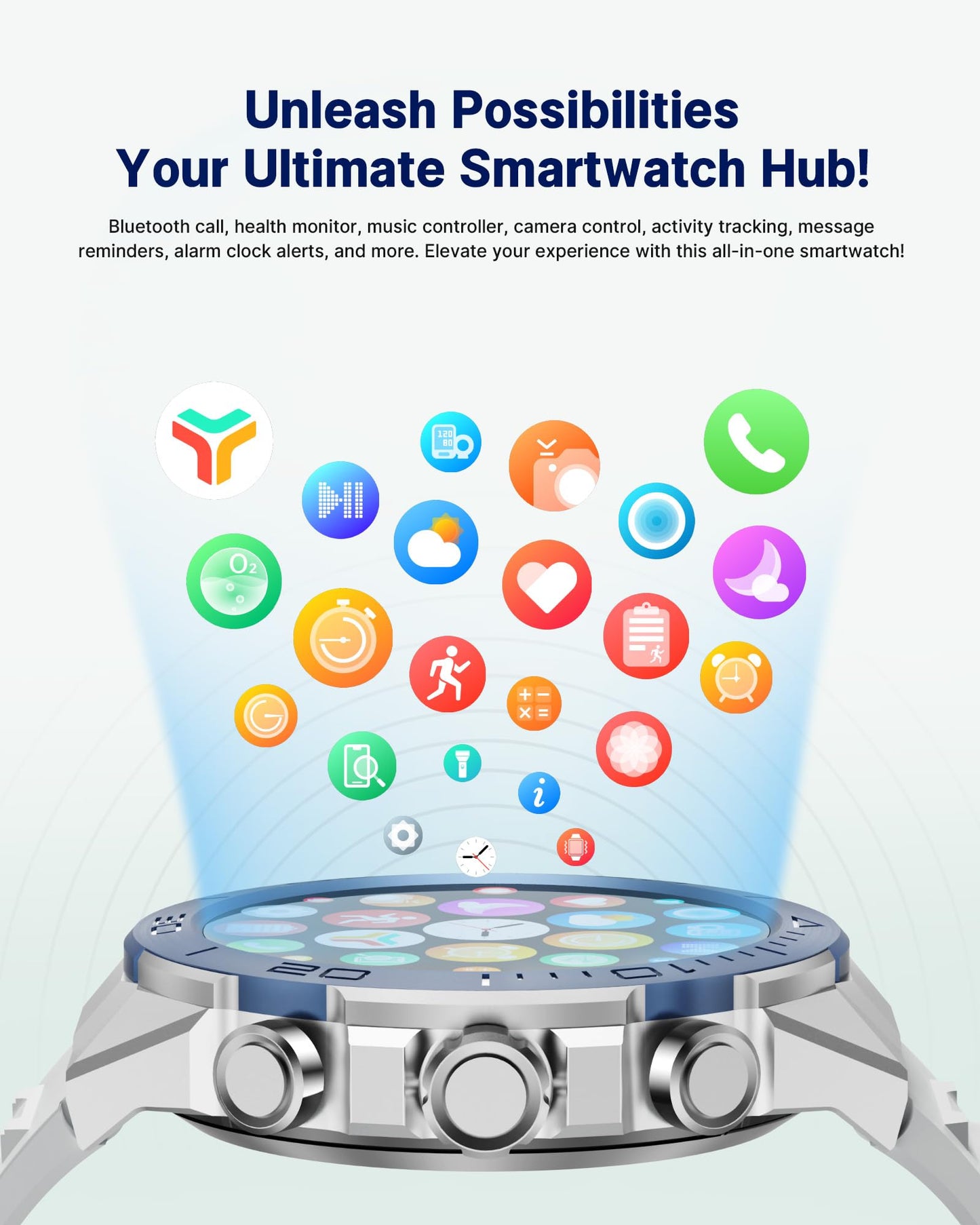 소위에 SM-7 밀리터리 러기드 스마트워치 1.43" AMOLED | SOUYIE Rugged Smart Watch