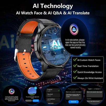Men's 1.46-inch AI Smartwatch with Built-in GPS, Bluetooth Calls, and 5 ATM | Built-in GPS Smart Watch 