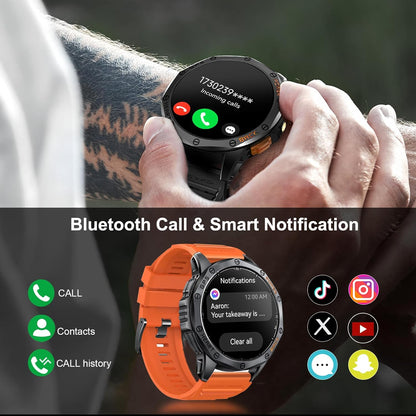티웨인 밀리터리 스마트워치 GPS 1.43인치 AMOLED 블랙&오렌지 | Tiwain Military Smart Watch