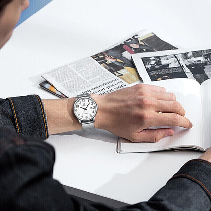 엘엔 렌친 남성용 38mm 스테인리스 쿼츠 시계 확장 밴드 | LN LENQIN Men’s Analog Watch