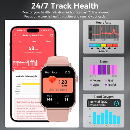 iBesi 1.83인치 블루투스 통화 스마트워치 IP68 120+ 스포츠