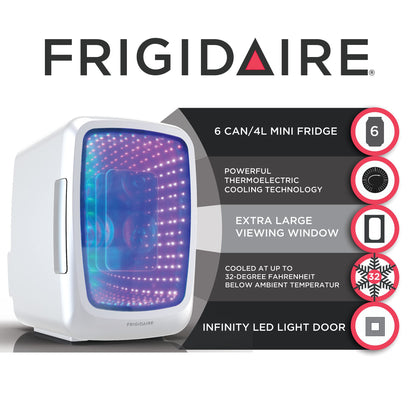 프리지데어 게이밍 LED 미니 음료 냉장고 6캔 4L 스텔스 | Frigidaire Gaming Light Up Mini Beverage Refrigerator