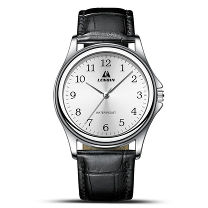 엘엔 렌친 남성용 38mm 스테인리스 쿼츠 시계 확장 밴드 | LN LENQIN Men’s Analog Watch