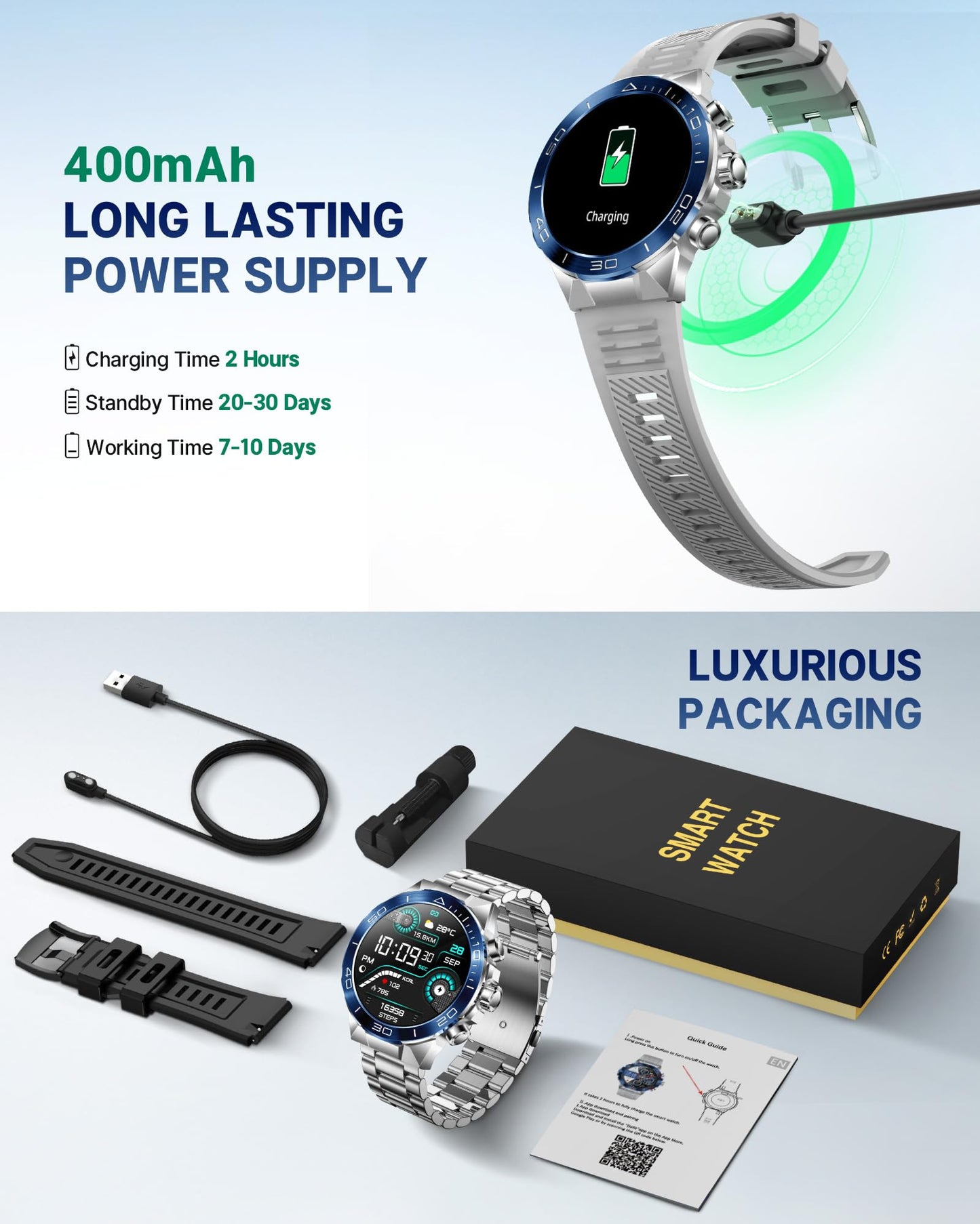 소위에 SM-7 밀리터리 러기드 스마트워치 1.43" AMOLED | SOUYIE Rugged Smart Watch