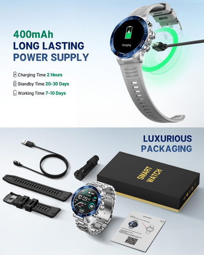 소위에 SM-7 밀리터리 러기드 스마트워치 1.43" AMOLED | SOUYIE Rugged Smart Watch