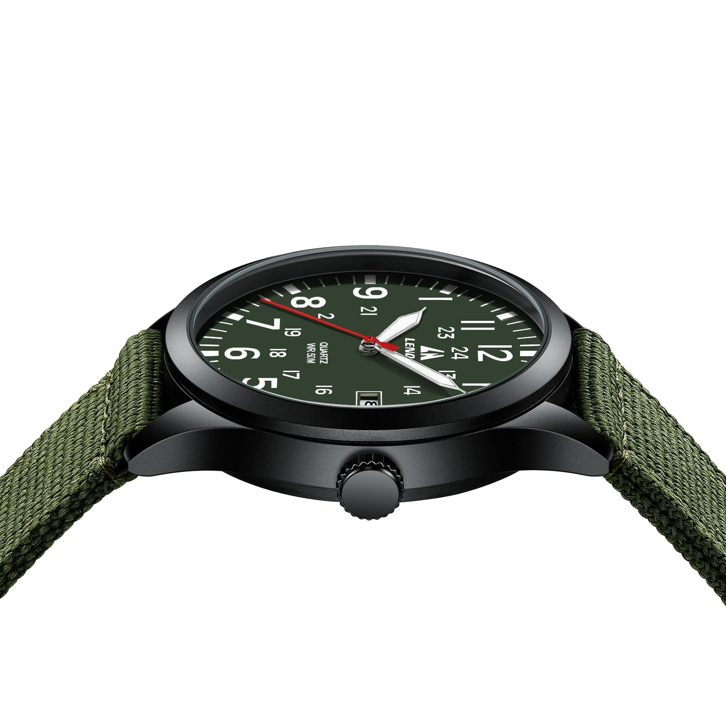 엘엔 렌친 밀리터리 스포츠 42mm 나일론 스트랩 시계 | LN LENQIN Tactical Quartz Watch