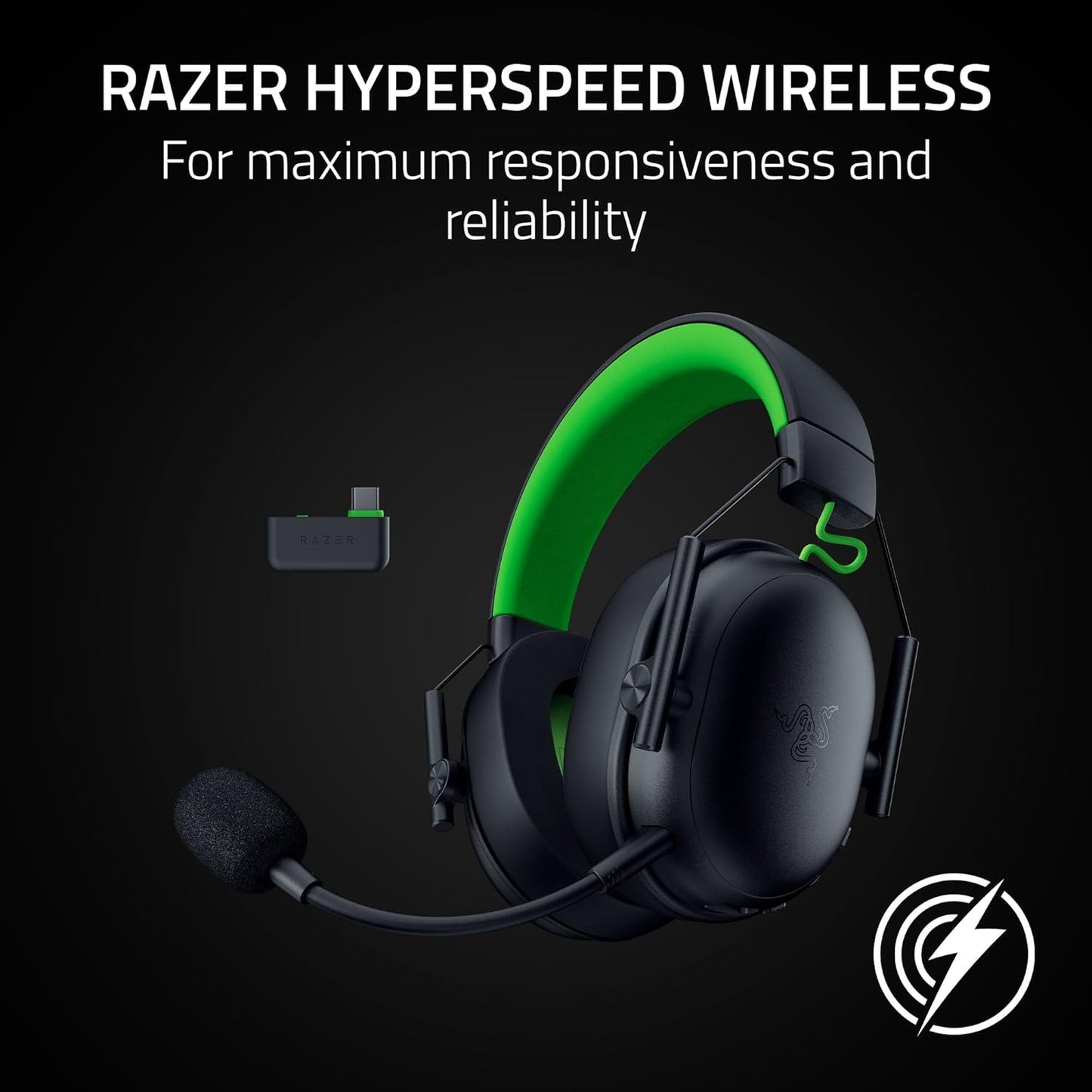 Razer 레이저 블랙샤크 V3 X 하이퍼스피드 Xbox용 무선 게이밍 헤드셋 블랙