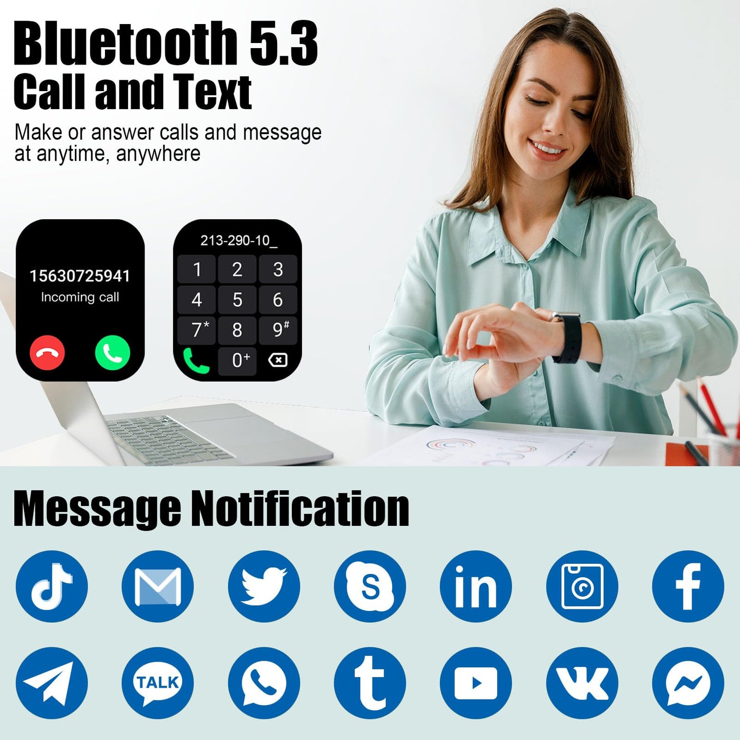 Coucur 2026 1.96인치 스마트워치 블루투스 통화 IP68 방수