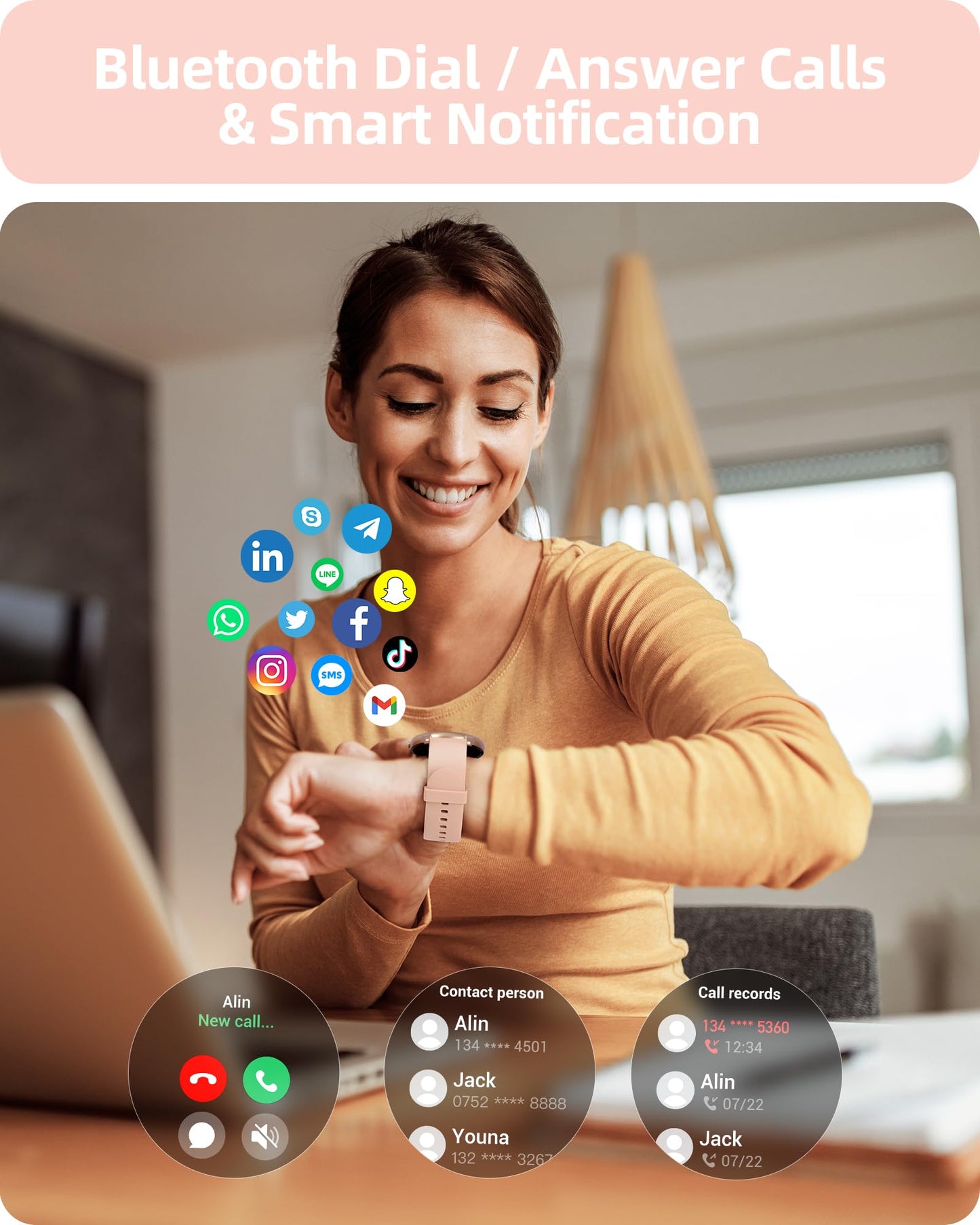 파슨버 SPROD1 라운드 블루투스 통화 스마트워치 1.32인치 | Parsonver Smart Watch