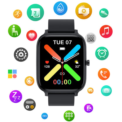 토르잘프 1.83인치 블루투스 스마트워치 IP68 블랙 | Torjalph Fitness Smart Watch