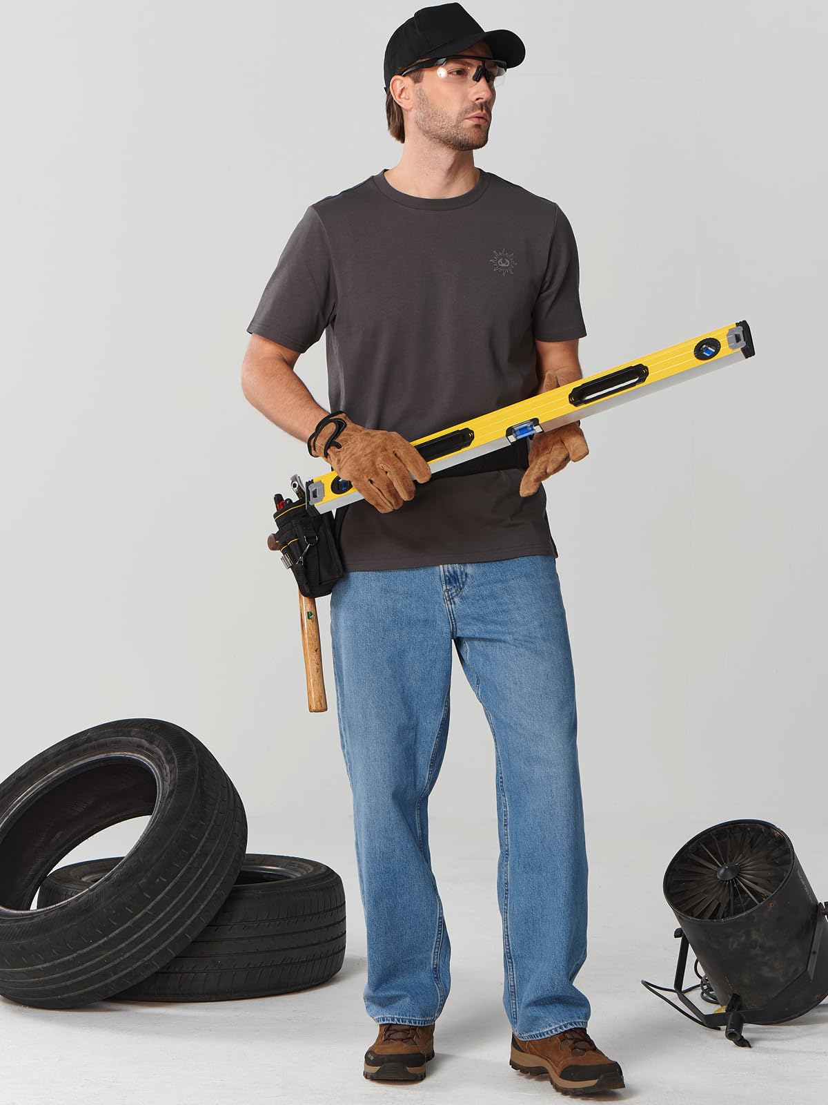 ALLZERO Men's Heavyweight Graphic Short Sleeve T-Shirt Relaxed Fit