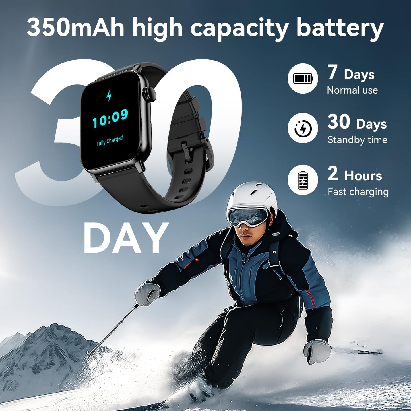 iBesi 1.83인치 블루투스 통화 스마트워치 IP68 120+ 스포츠