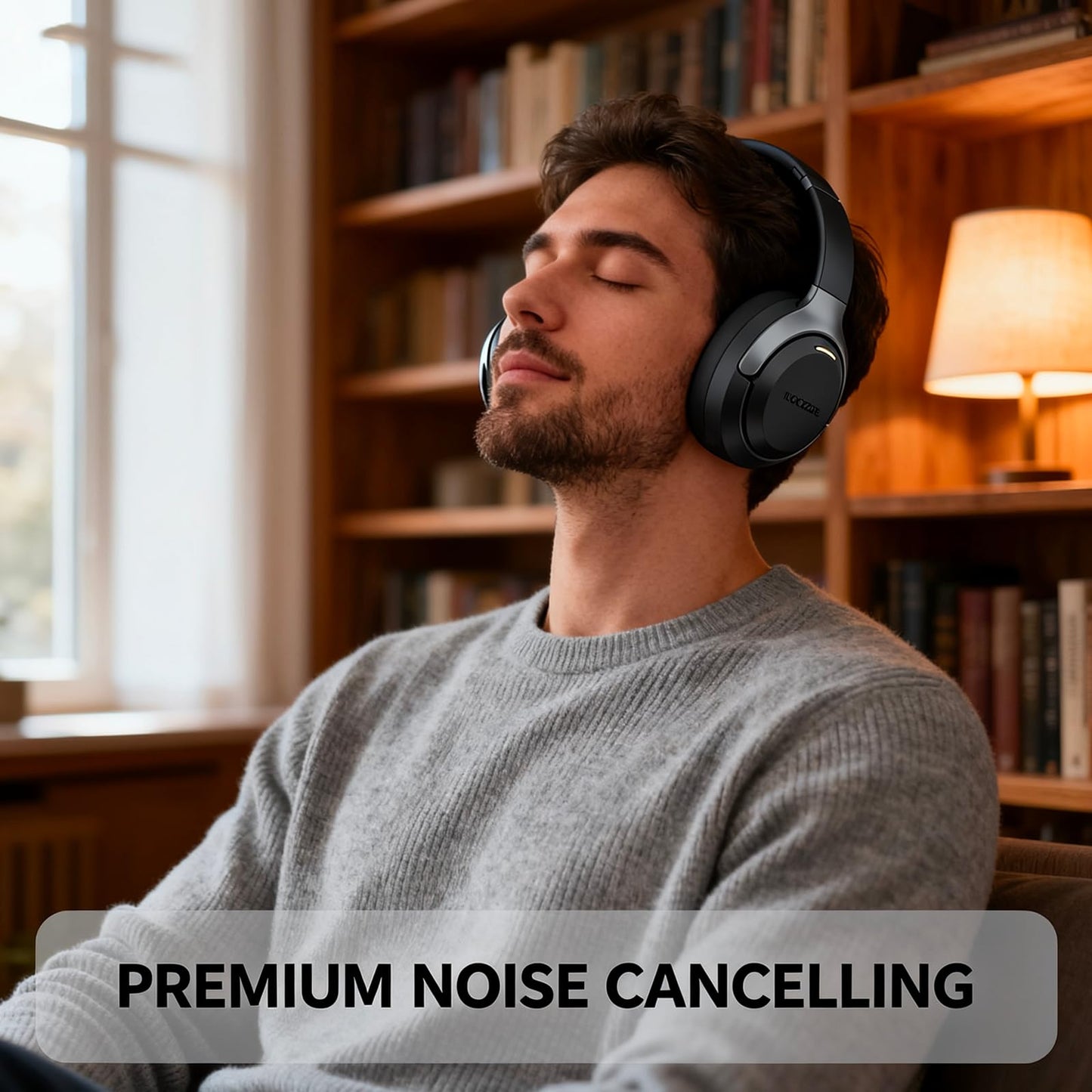 ILOCKZONE LC30Pro 하이브리드 ANC 블루투스 5.4 오버이어 헤드폰 블랙 | LC30Pro Hybrid Active Noise Cancelling Headphones