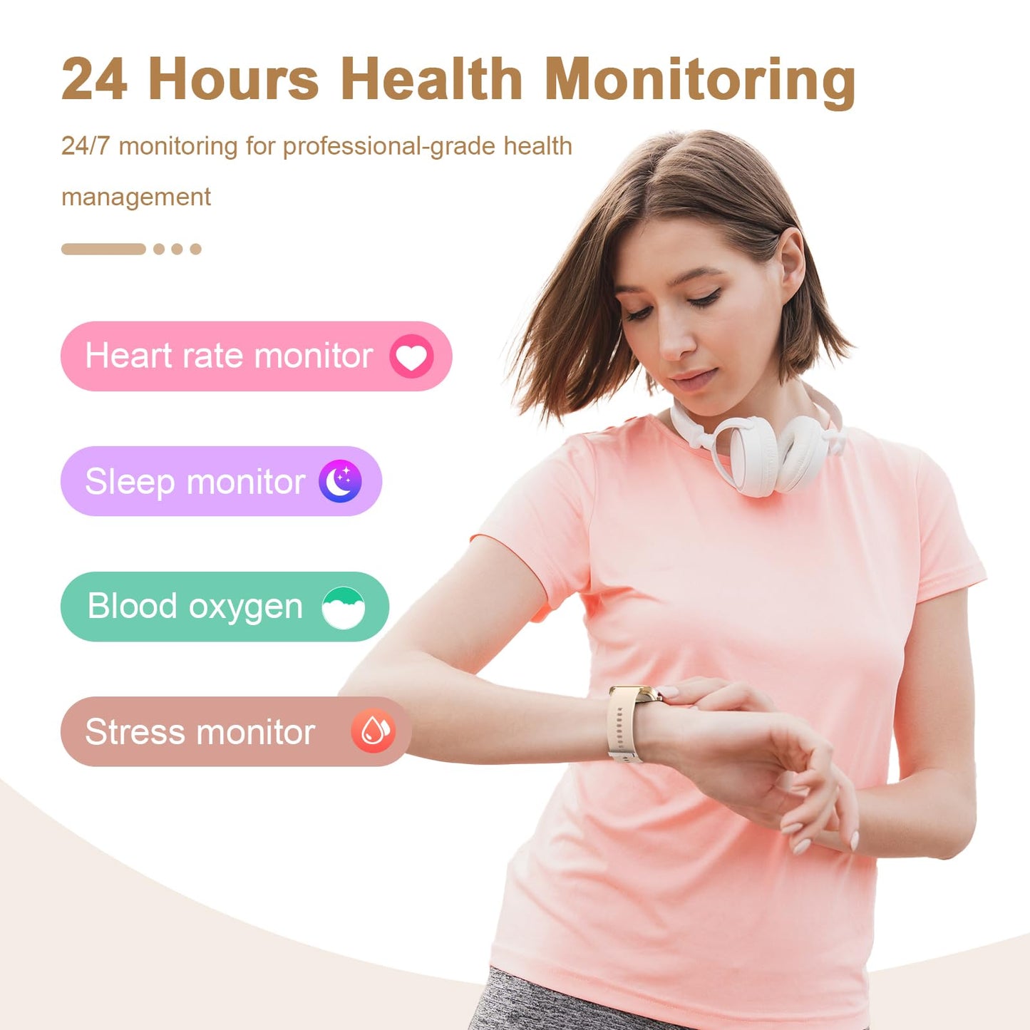 토르잘프 1.83인치 블루투스 스마트워치 IP68 블랙 | Torjalph Fitness Smart Watch