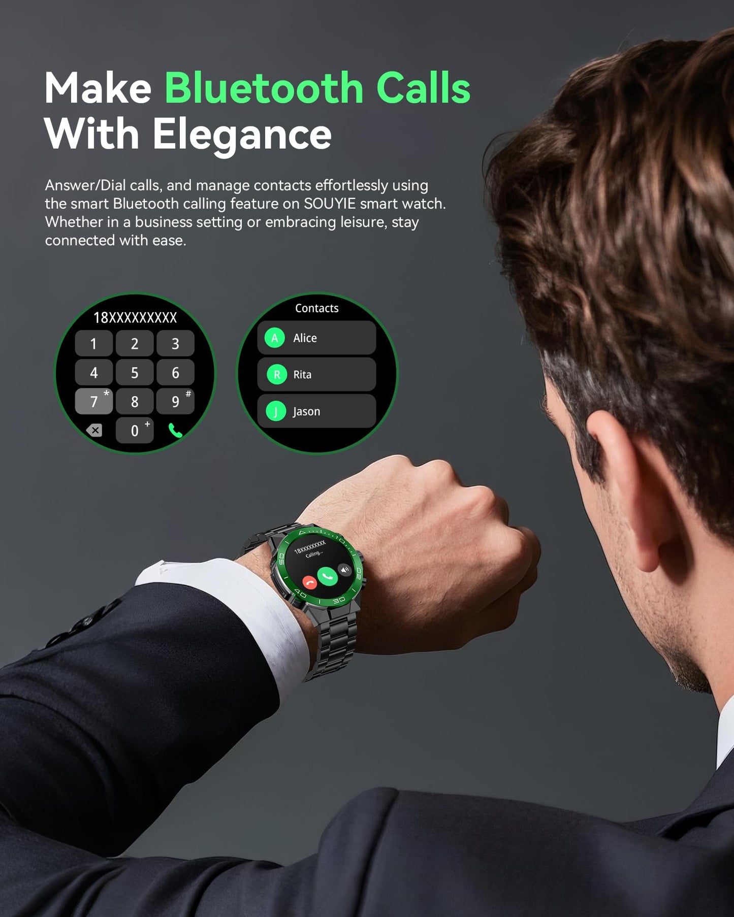 소위에 SM-7 밀리터리 러기드 스마트워치 1.43" AMOLED | SOUYIE Rugged Smart Watch