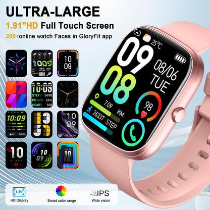 Soudorv T70-2026 1.91-inch Smartwatch Black Bluetooth Call IP68 Smart Watch 2026 NEW 1.91" Smartwatch for Men Women 