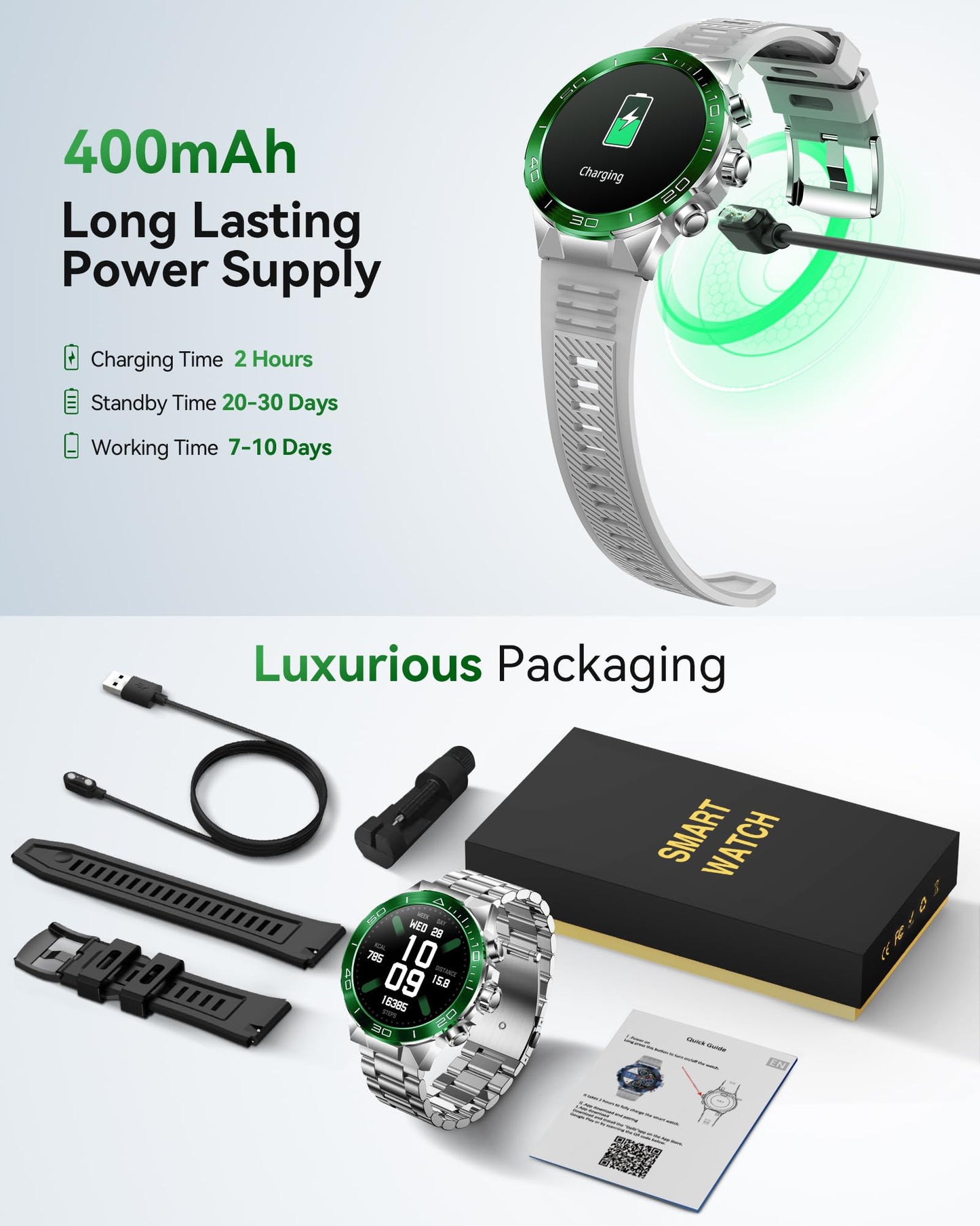 소위에 SM-7 밀리터리 러기드 스마트워치 1.43" AMOLED | SOUYIE Rugged Smart Watch