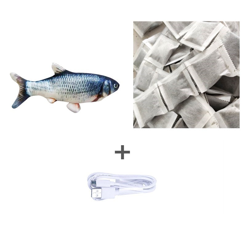 Electric Jumping Fish Cat Toy USB Rechargeable Interactive Fish Toy