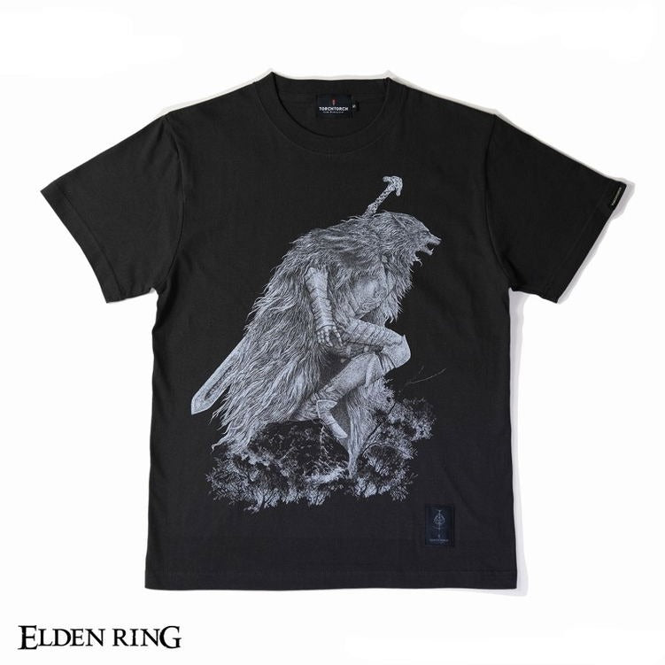 Elden Ring × Torch Torch 블라이드 하프 울프 티셔츠 잉크 블랙 L 일본판