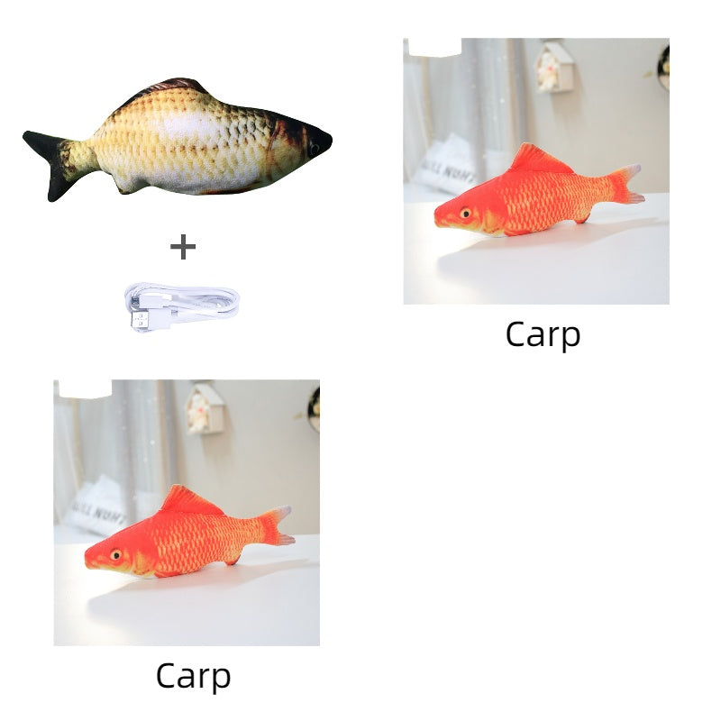 Electric Jumping Fish Cat Toy USB Rechargeable Interactive Fish Toy