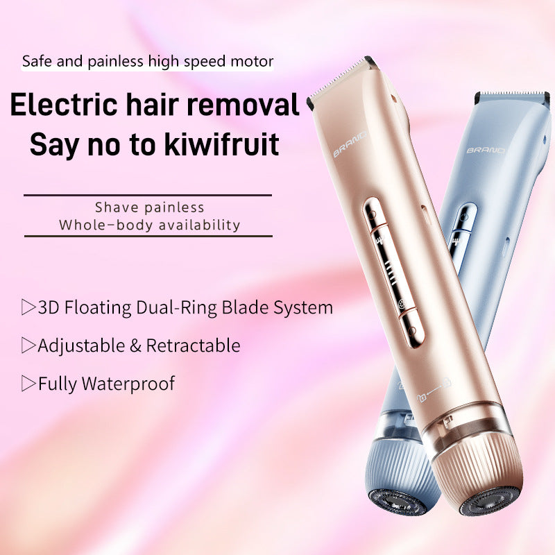 2-in-1 Women Electric Shaver USB Rechargeable Body Hair Remover