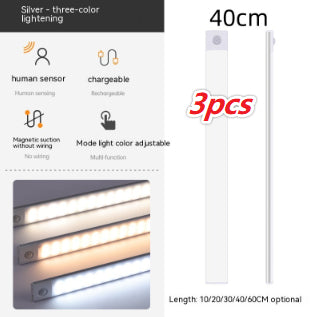 Smart Infrared Sensor Cabinet Light Wireless Magnetic Rechargeable LED Lamp