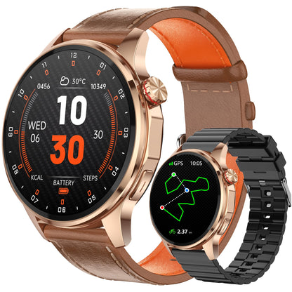 Men's 1.46-inch AI Smartwatch with Built-in GPS, Bluetooth Calls, and 5 ATM | Built-in GPS Smart Watch 