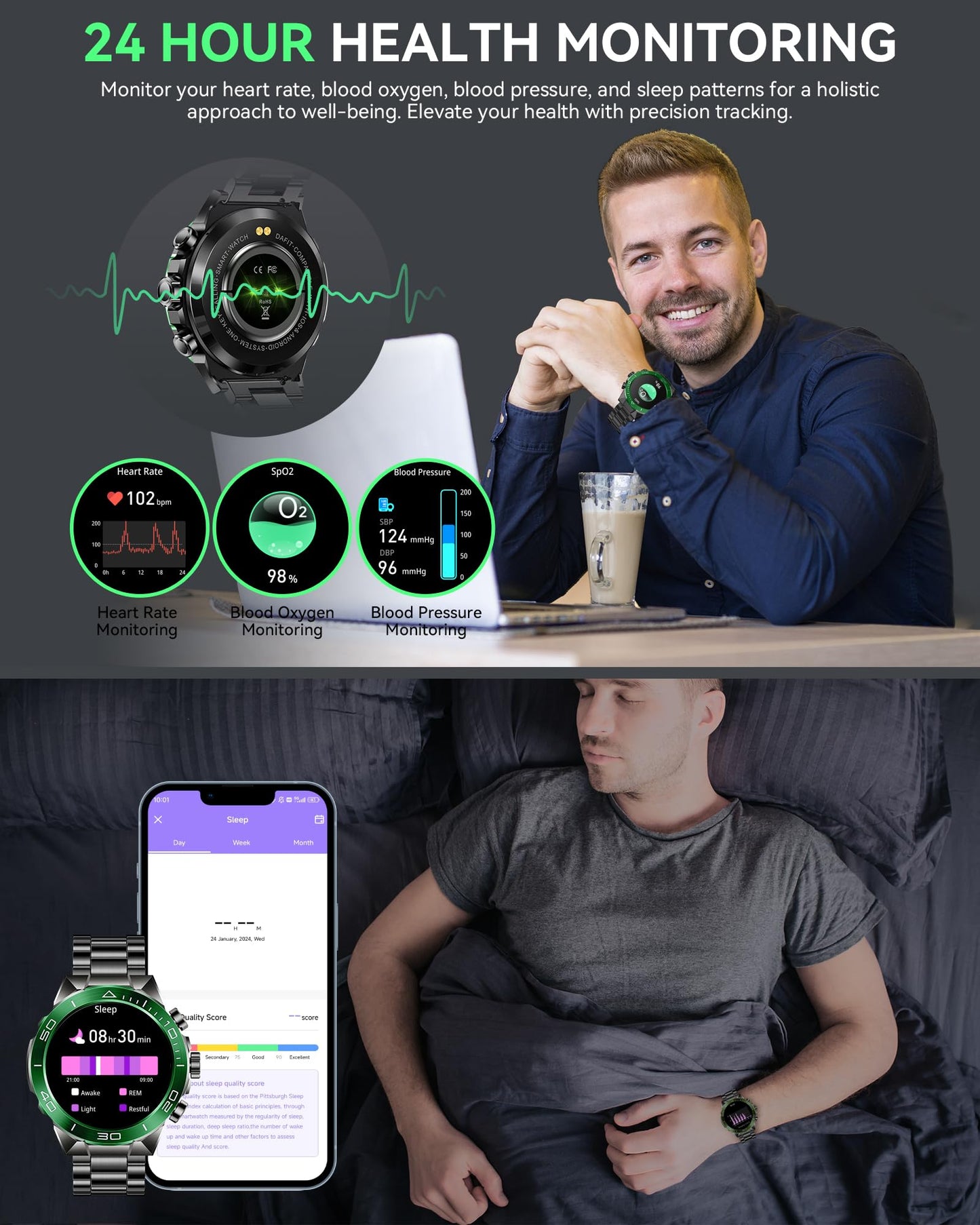 소위에 SM-7 밀리터리 러기드 스마트워치 1.43" AMOLED | SOUYIE Rugged Smart Watch