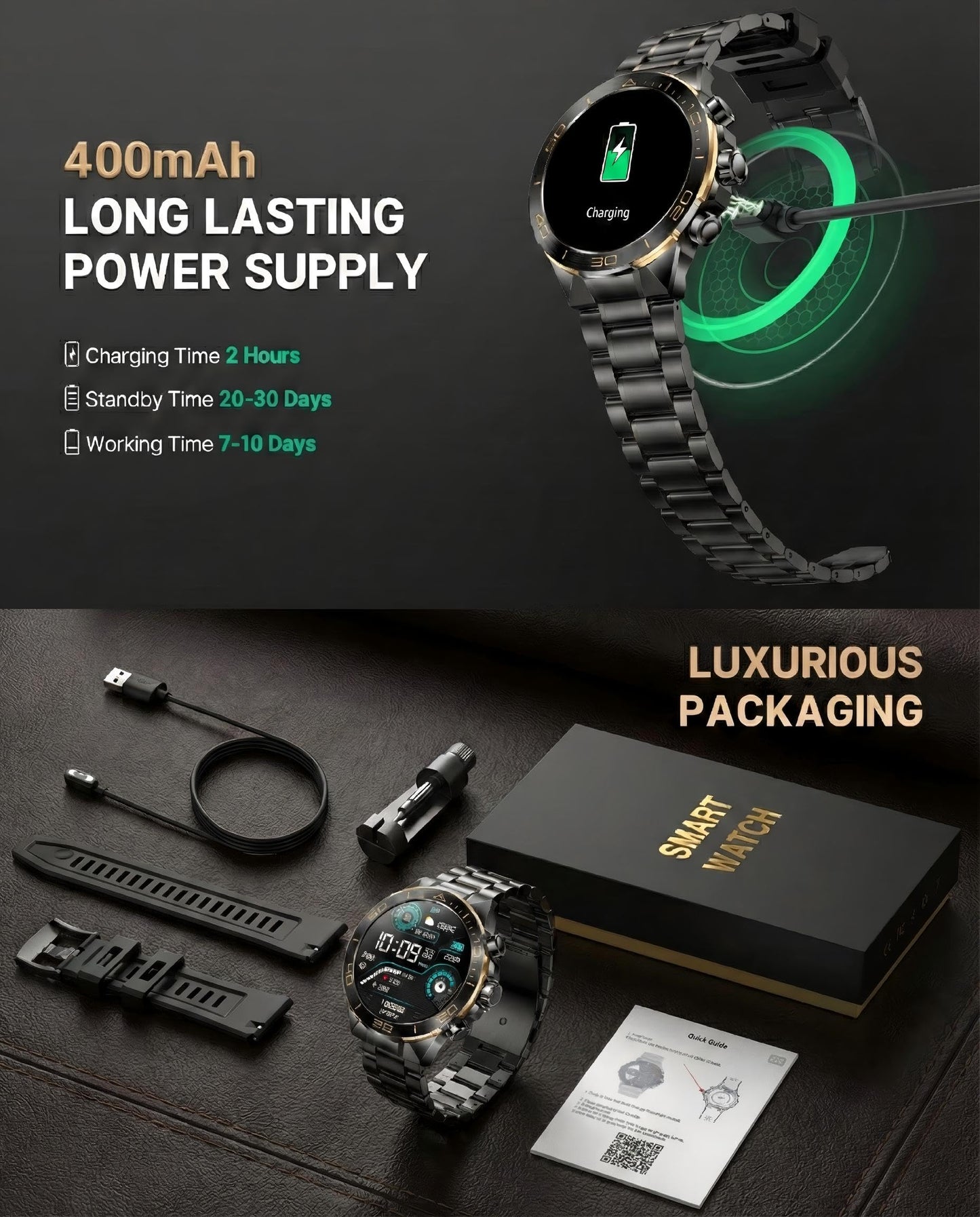 소위에 SM-7 밀리터리 러기드 스마트워치 1.43" AMOLED | SOUYIE Rugged Smart Watch