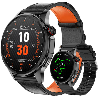 Men's 1.46-inch AI Smartwatch with Built-in GPS, Bluetooth Calls, and 5 ATM | Built-in GPS Smart Watch 