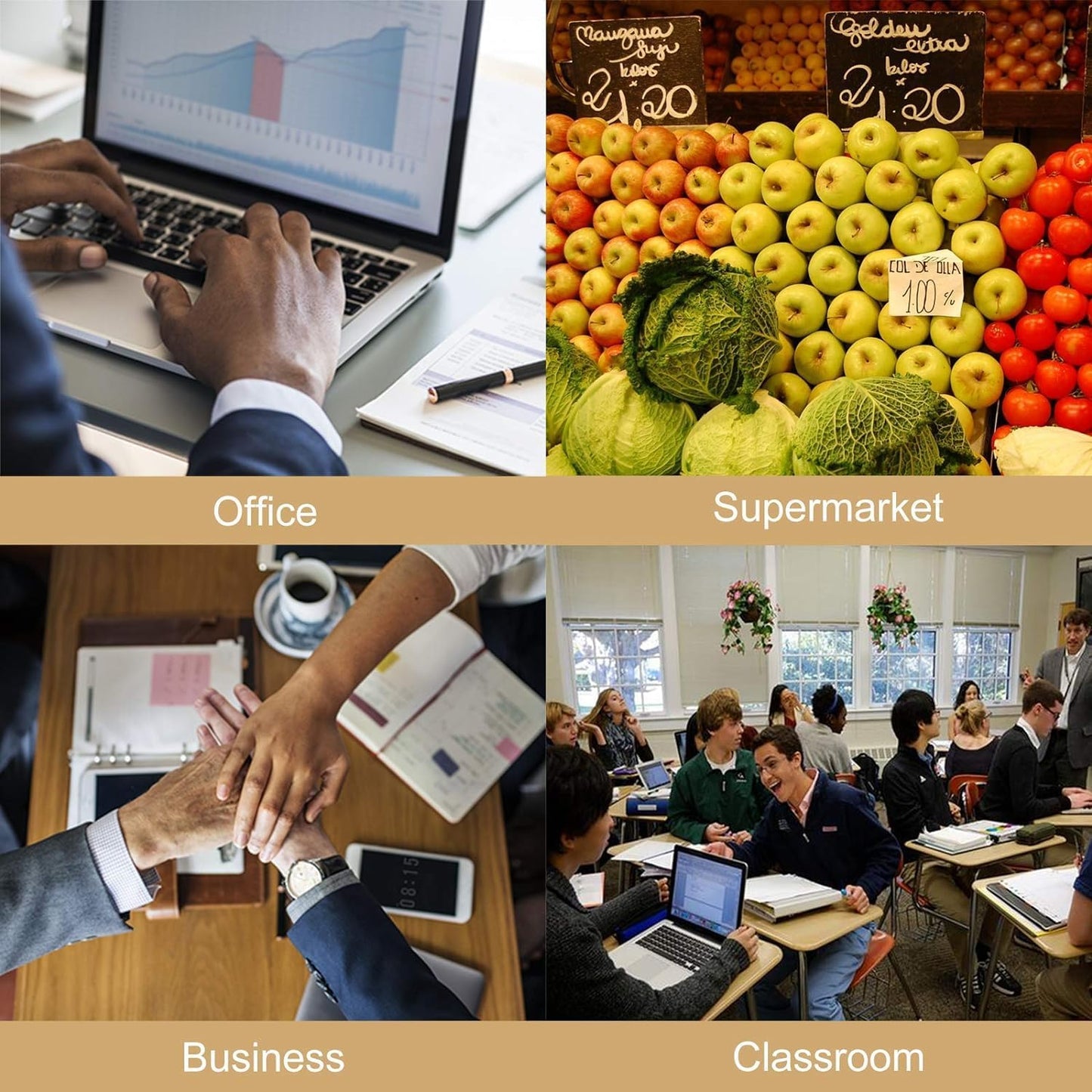 Pendancy OS-6815 12자리 데스크 계산기 5인치 대형 LCD 태양광+AA 배터리