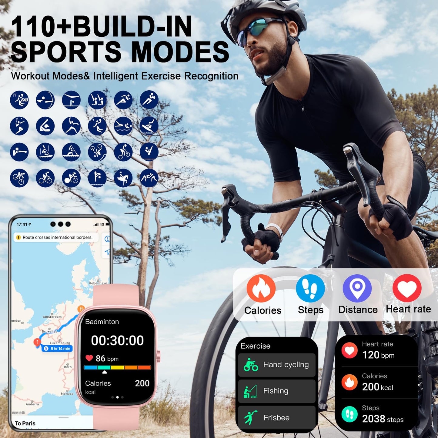 Soudorv T70-2026 1.91-inch Smartwatch Black Bluetooth Call IP68 Smart Watch 2026 NEW 1.91" Smartwatch for Men Women 