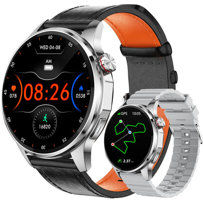 Men's 1.46-inch AI Smartwatch with Built-in GPS, Bluetooth Calls, and 5 ATM | Built-in GPS Smart Watch 