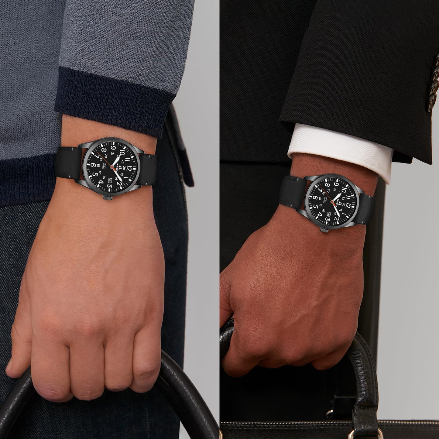 엘엔 렌친 밀리터리 스포츠 42mm 나일론 스트랩 시계 | LN LENQIN Tactical Quartz Watch