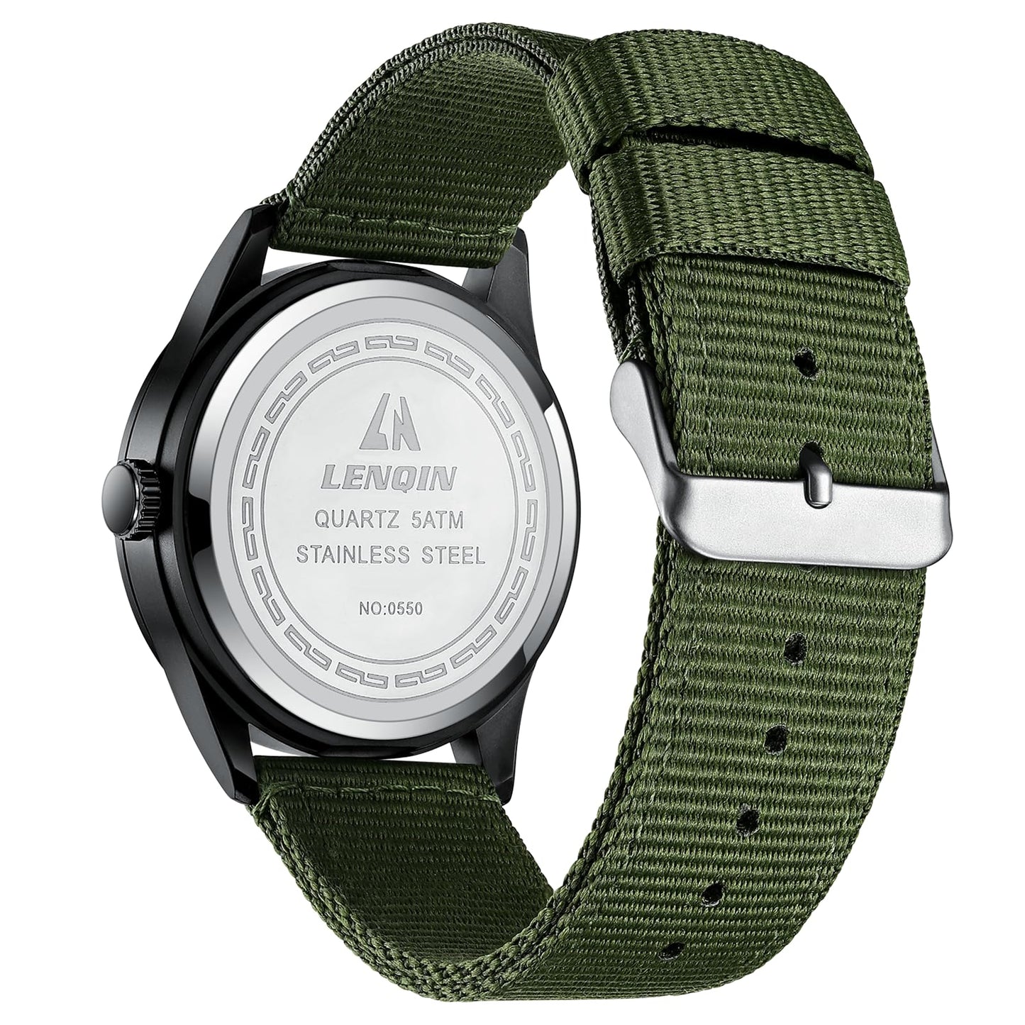 엘엔 렌친 밀리터리 스포츠 42mm 나일론 스트랩 시계 | LN LENQIN Tactical Quartz Watch