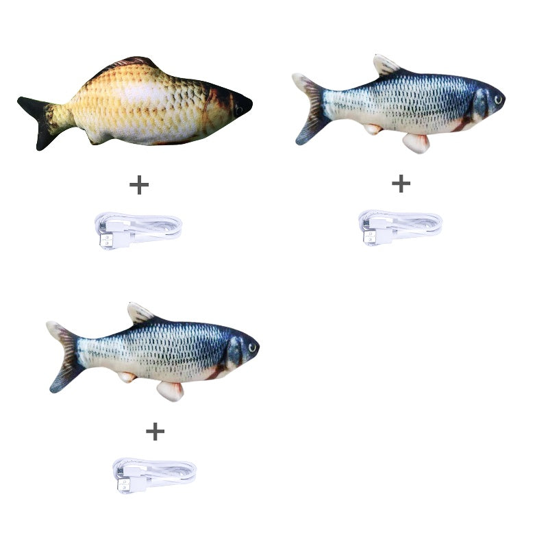 Electric Jumping Fish Cat Toy USB Rechargeable Interactive Fish Toy
