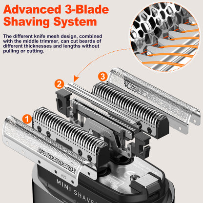 텔펀 WF-2043 전기 면도기 IPX7 방수 USB-C 충전 휴대용 | Telfun WF-2043 Electric Shaver