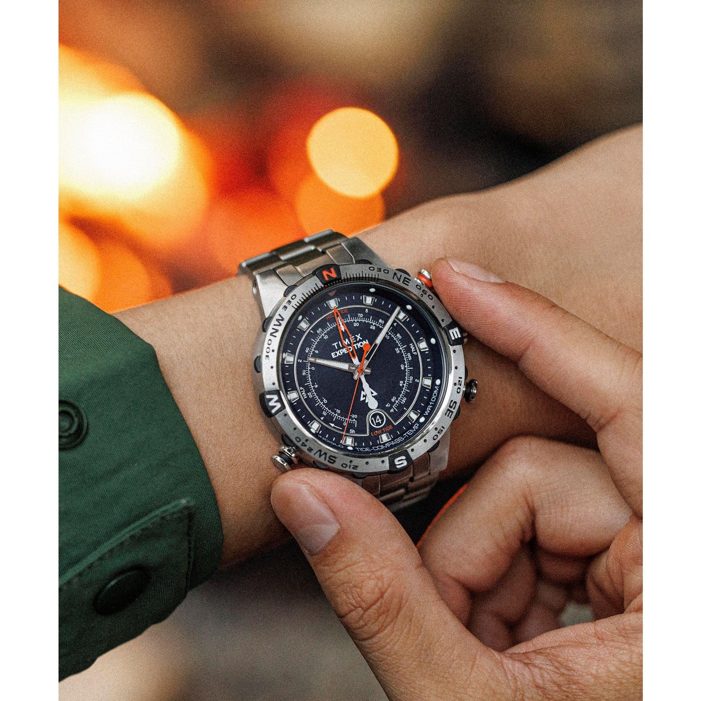 타이맥스 남성용 인텔리전트 쿼츠 타이드 템프 컴퍼스 45mm | Timex Intelligent Quartz Tide Temp Compass