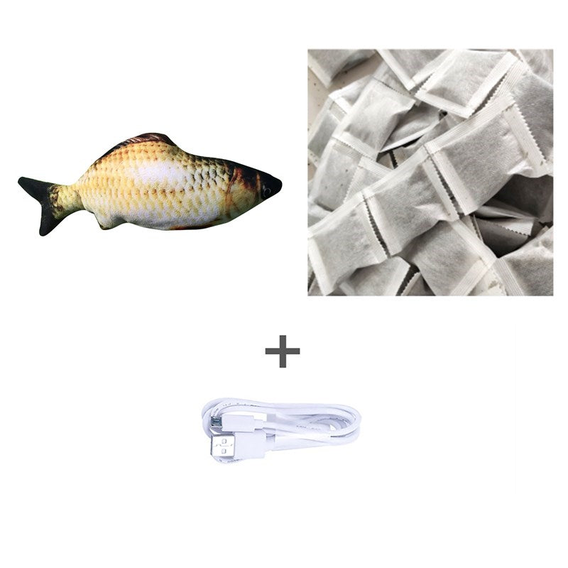 Electric Jumping Fish Cat Toy USB Rechargeable Interactive Fish Toy