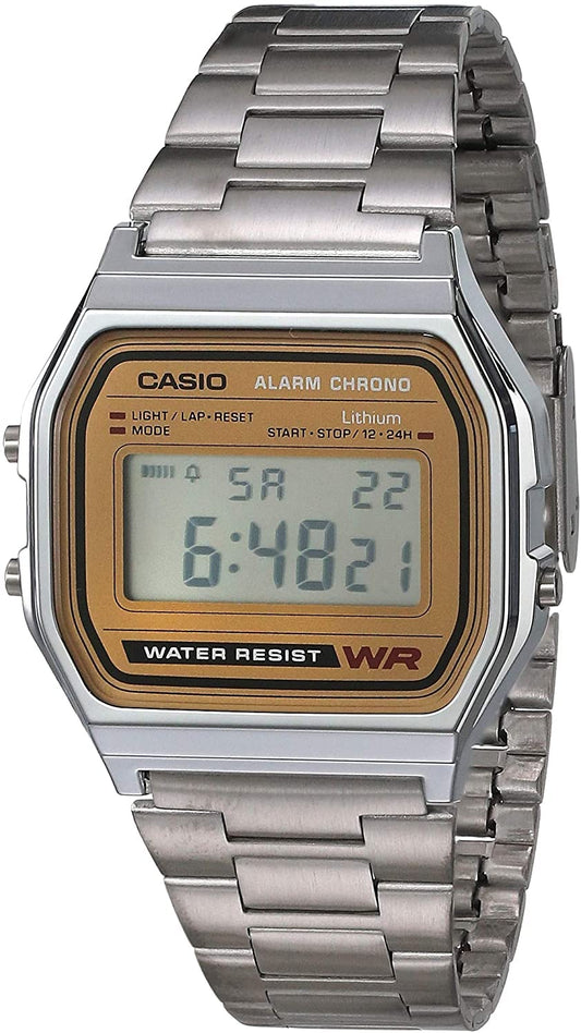 Casio A158WA Vintage Digital Watch Silver LED