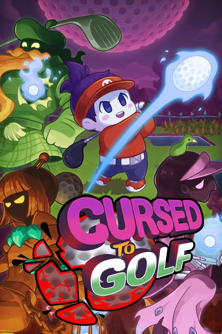 커스드 투 골프 Xbox 신규계정 픽셀 아트 로그라이크 골프 액션 퍼즐 게임 플레이 화면 / Cursed to Golf Xbox new account pixel art roguelike golf action puzzle gameplay screen