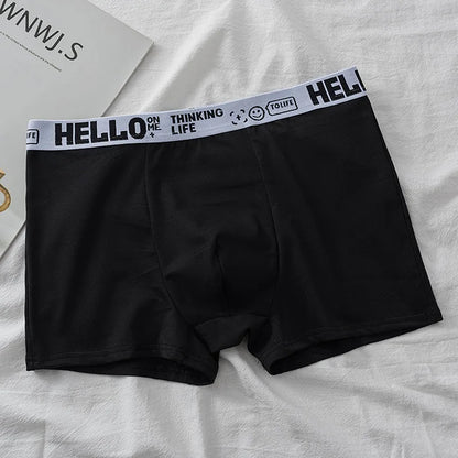 남성 루즈핏 코튼 복서 브리프 미드라이즈 스포츠 언더웨어 (Men’s Loose Breathable Cotton Boxer Briefs Mid-Rise)