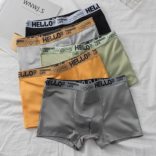 남성 루즈핏 코튼 복서 브리프 미드라이즈 스포츠 언더웨어 (Men’s Loose Breathable Cotton Boxer Briefs Mid-Rise)