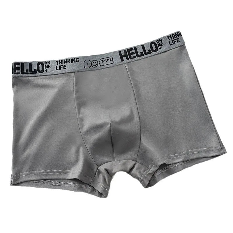 남성 루즈핏 코튼 복서 브리프 미드라이즈 스포츠 언더웨어 (Men’s Loose Breathable Cotton Boxer Briefs Mid-Rise)