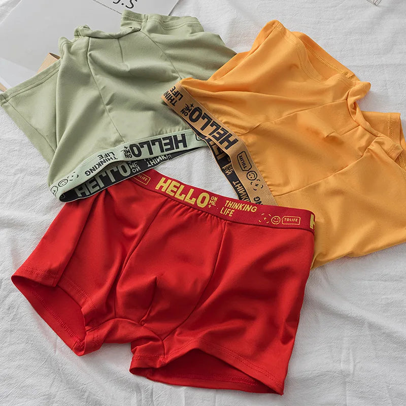 남성 루즈핏 코튼 복서 브리프 미드라이즈 스포츠 언더웨어 (Men’s Loose Breathable Cotton Boxer Briefs Mid-Rise)