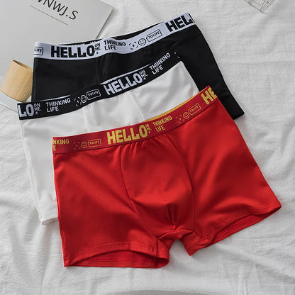 남성 루즈핏 코튼 복서 브리프 미드라이즈 스포츠 언더웨어 (Men’s Loose Breathable Cotton Boxer Briefs Mid-Rise)