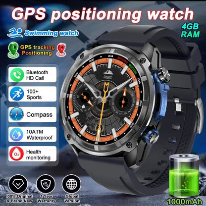 2025 Military Offline map 1000mAh Battery Smart Watch 4GB Big Memory GPS Navigation MP3/MP4 Player Swim Sports trackr Smartwatch